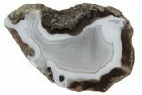 Polished Banded Agate Nodule Pair - Kerrouchen, Morocco #186916-2